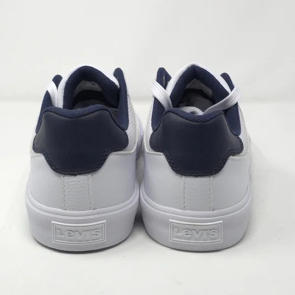 Levi’s Munro Sneakers White/Navy Low Top Size 8M - Picture 5 of 9